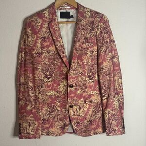 ASOS Statement Toile Blazer – Slim Fit 34” – Resort / Art Professor Style